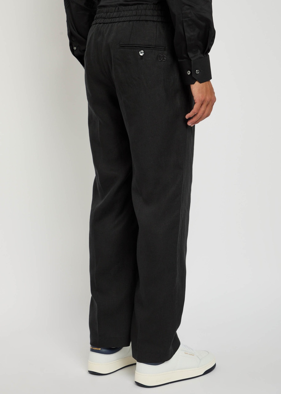 Dolce & Gabbana Drawstring Linen Trousers - 3