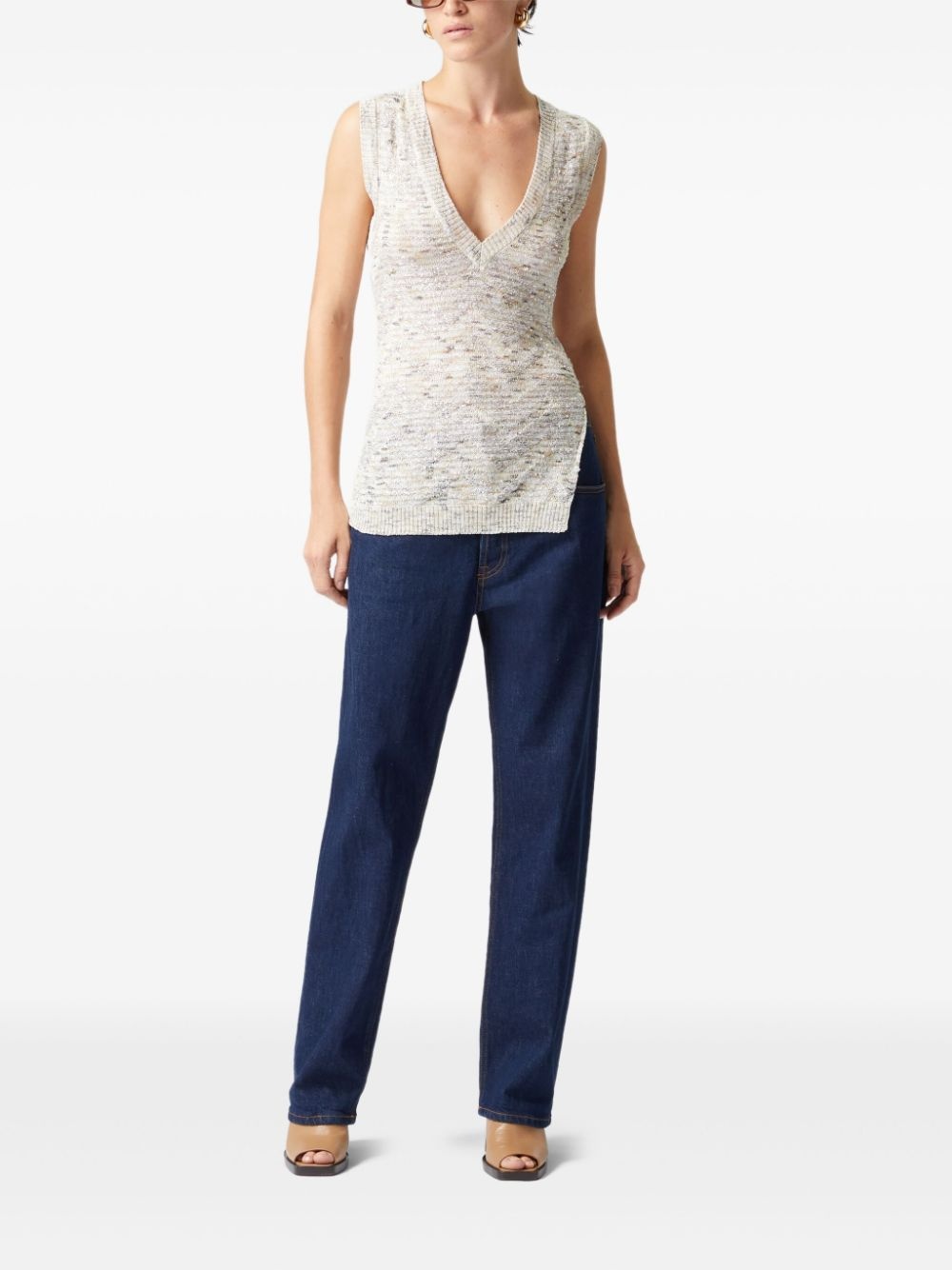 sequin-embellished vest - 2