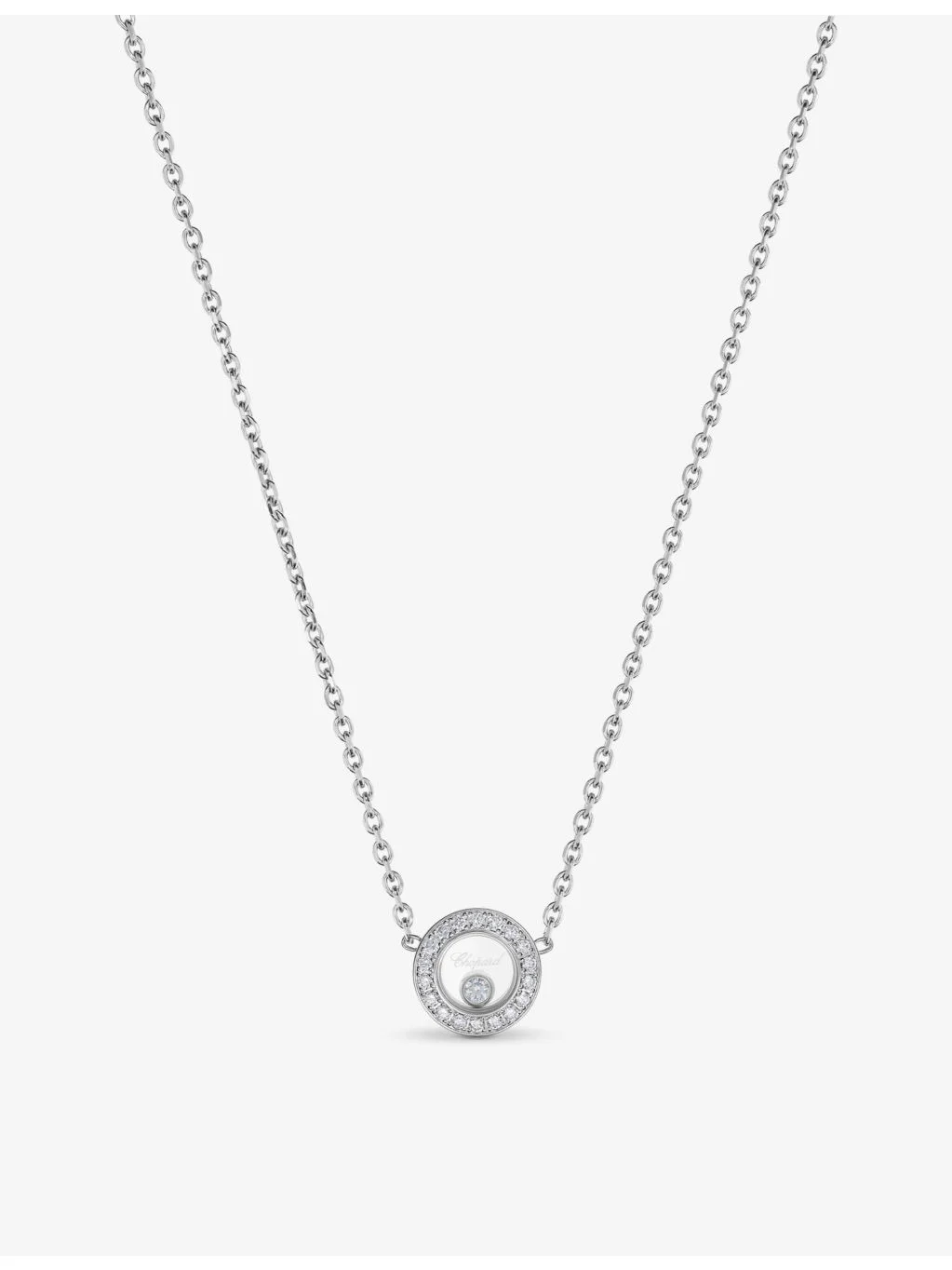 Happy Diamonds Icons 18ct White Gold and 0.19ct Brilliant-Cut Diamond Necklace - 1