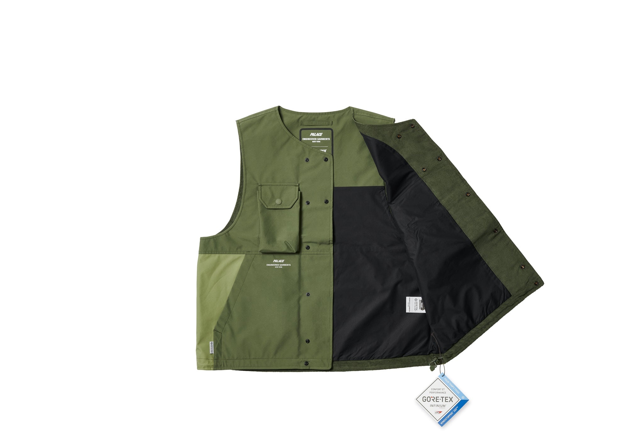 PALACE ENGINEERED GARMENTS GORE-TEX INFINIUM COVER VEST OLIVE - 2