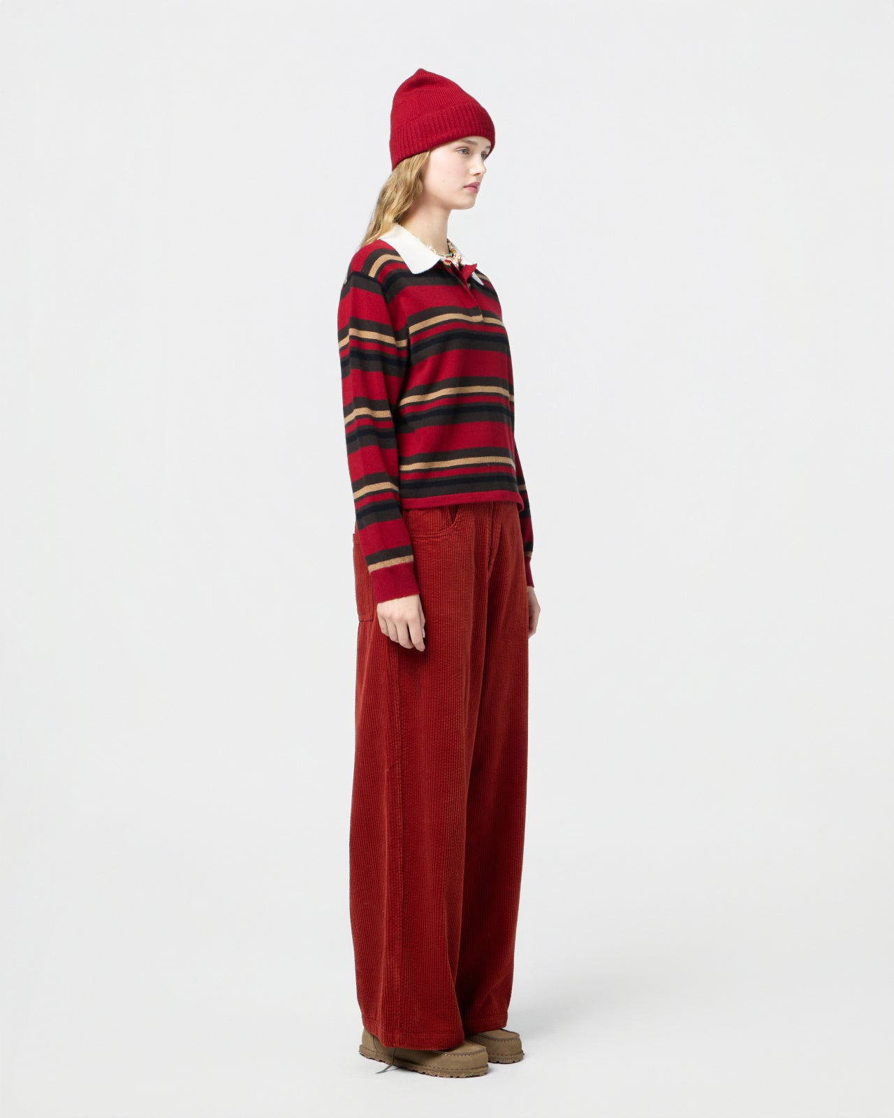 Cropped Stripe Rugby - 7