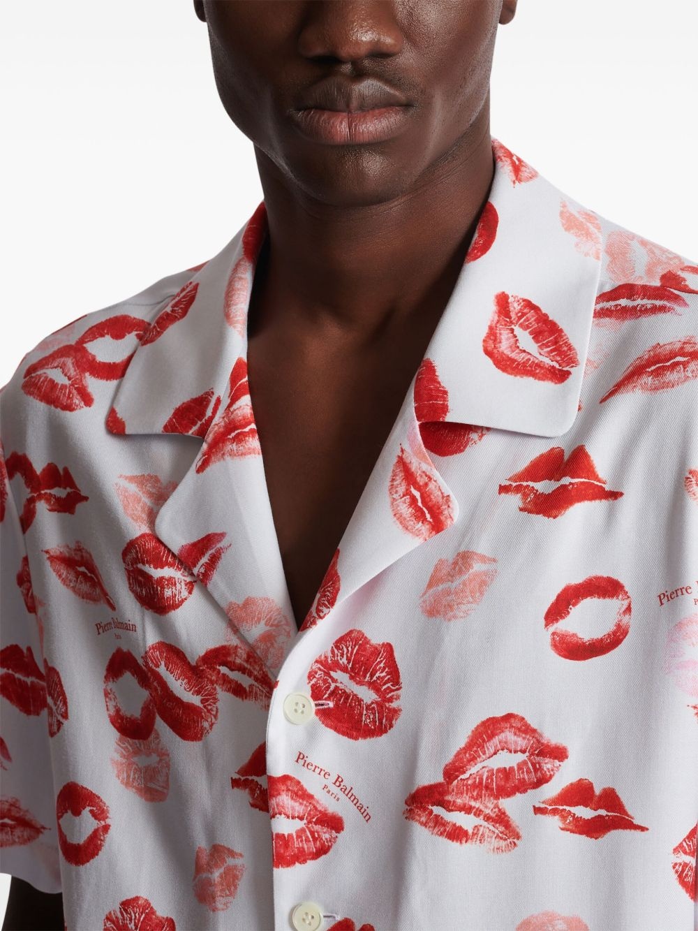 kiss-print pyjama shirt - 7