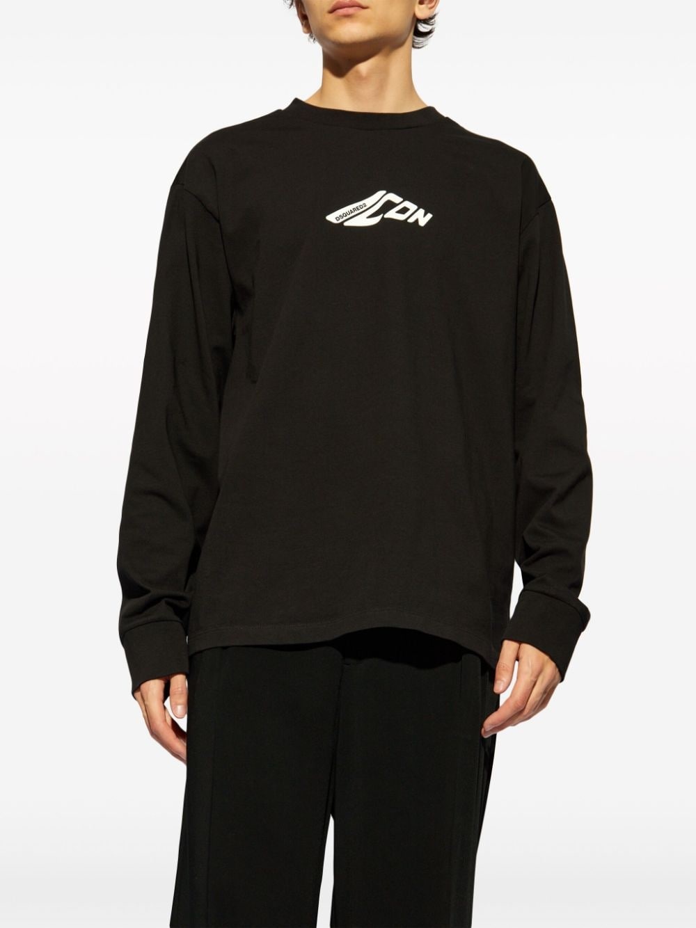 logo-printed long-sleeved T-shirt - 3