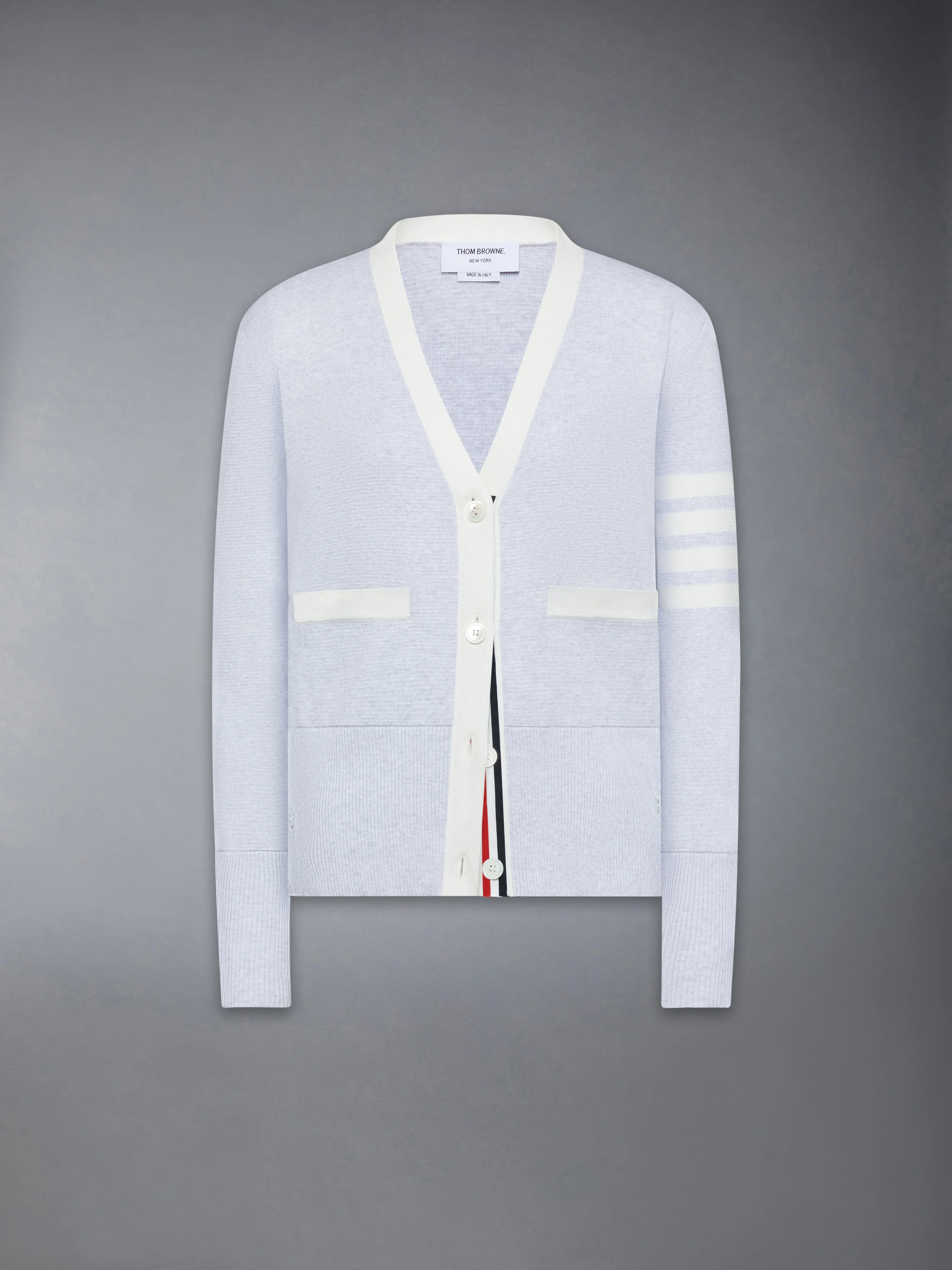 MILANO STITCH COTTON 4-BAR CARDIGAN - 1