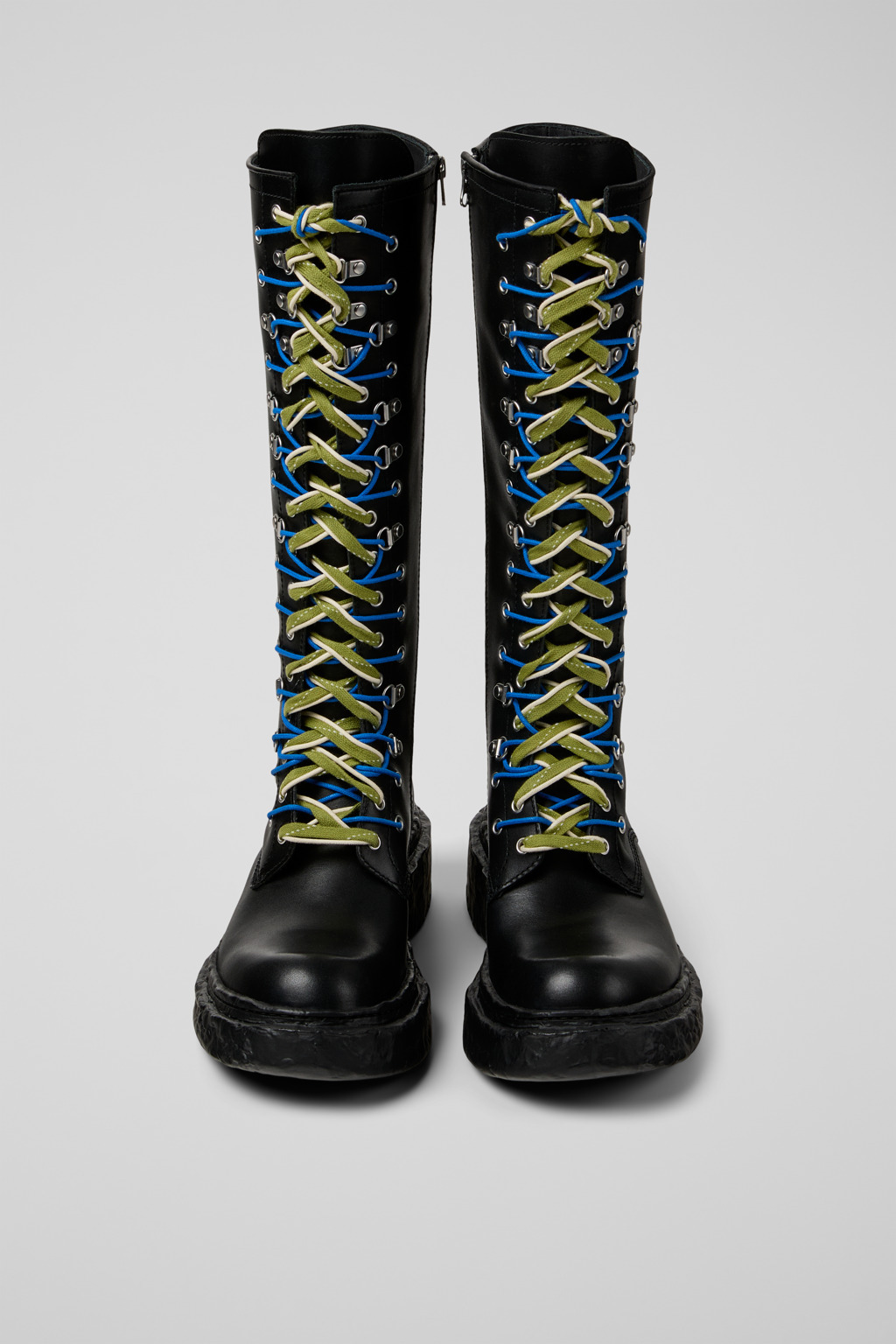 Black Leather High Boots - 4