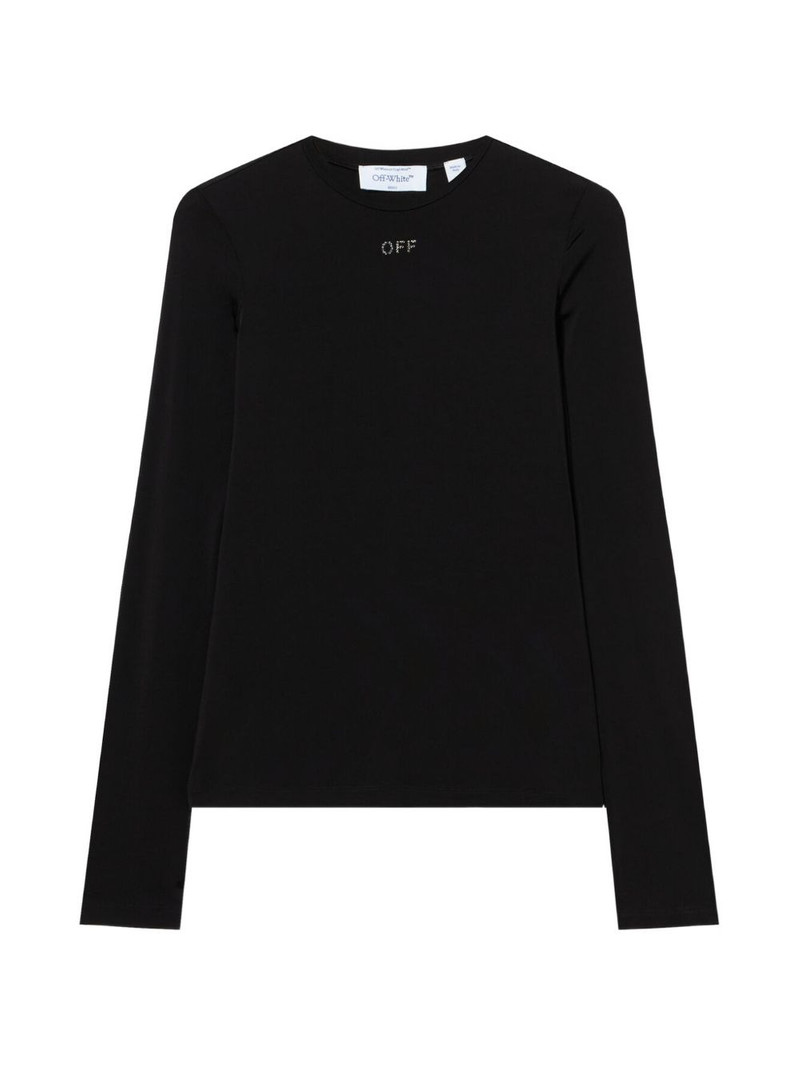 x Swarovski crystal stamp crewneck top 1