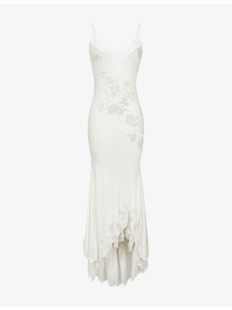 Anastelle Bead-Embellished Satin Bridal Gown 1