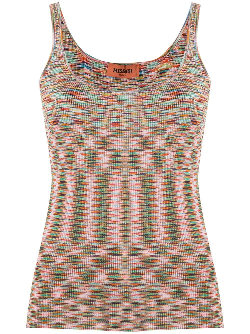 abstract knit vest top - 1