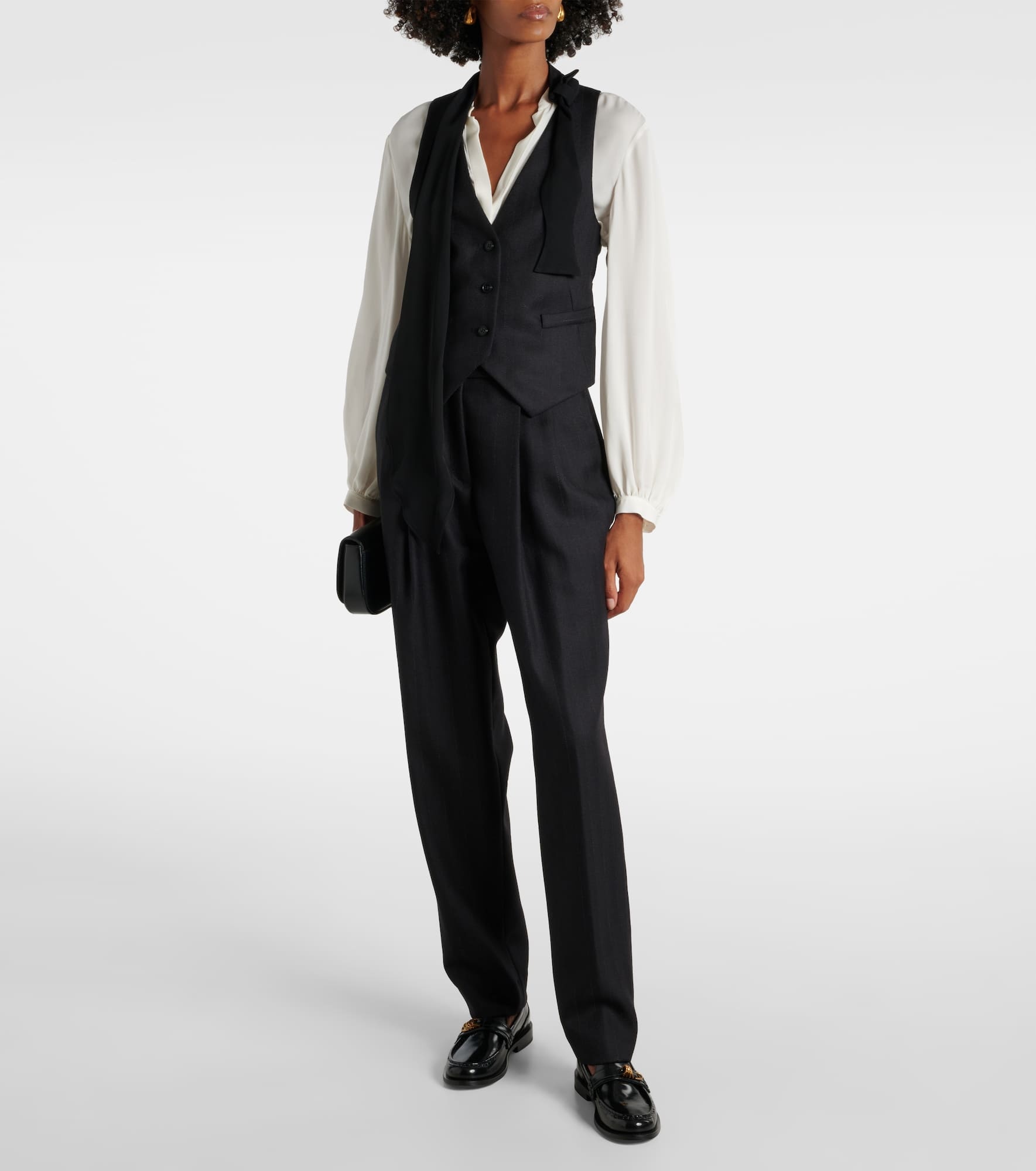 Modern Sophistication pinstripe wool pants - 2