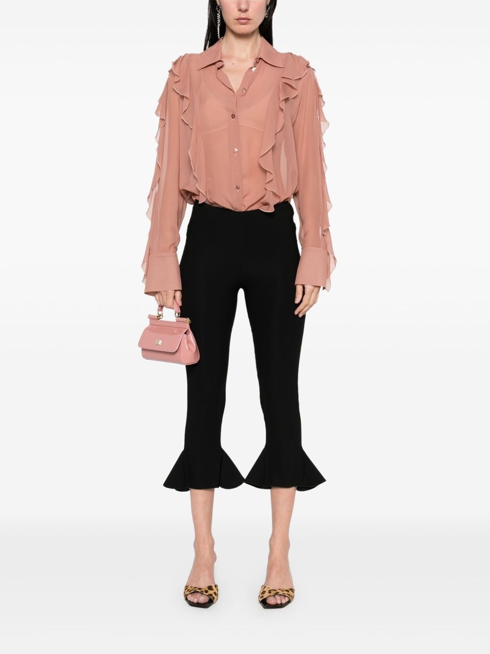 ruffled silk shirt - 2