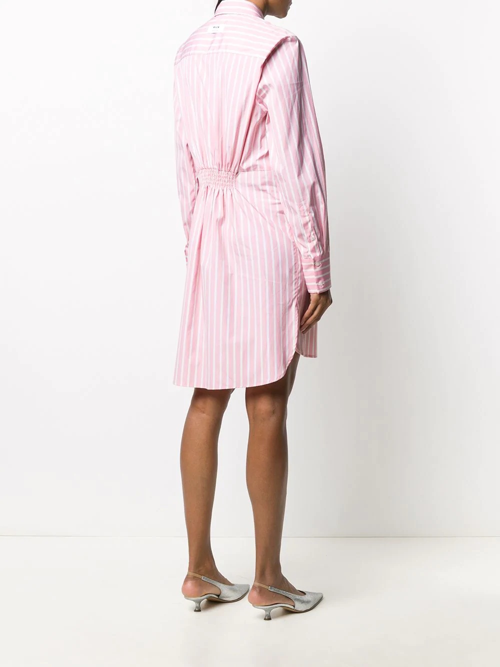 pinstriped shirt dress - 4