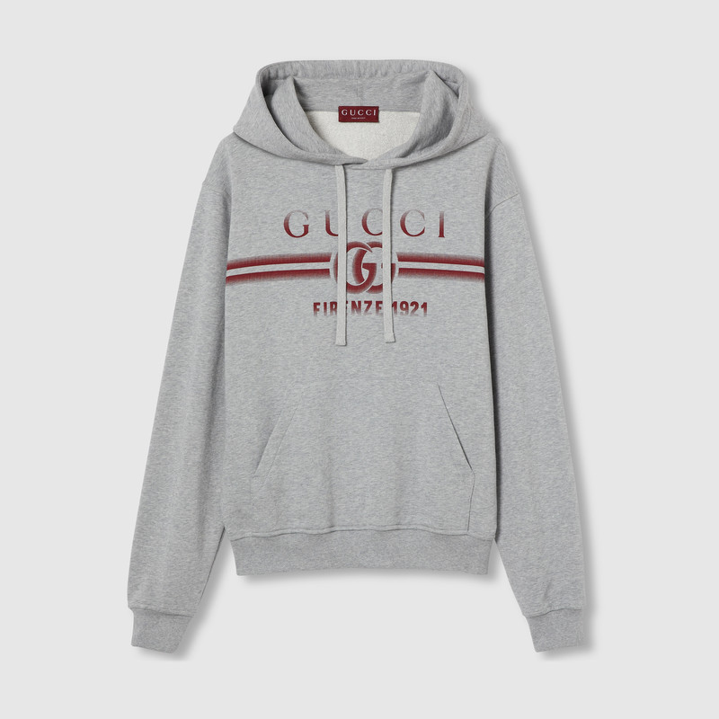 Cotton jersey hooded sweatshirt 1