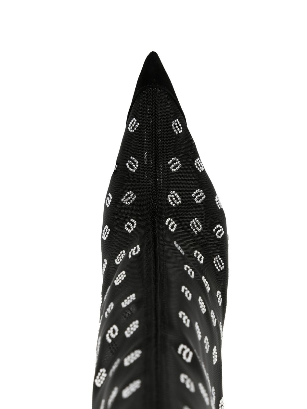 crystal-logo mesh boots - 4