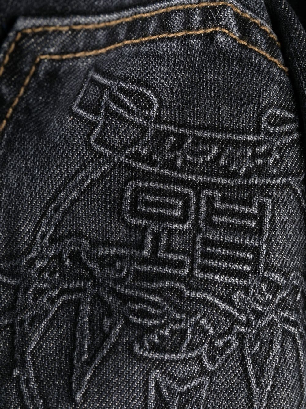 logo-embossed slim-cut jeans - 7