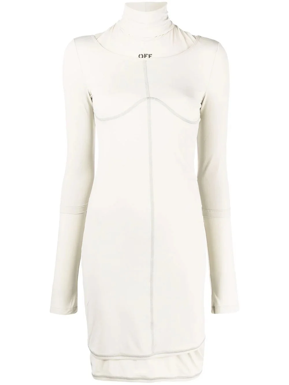 logo-print jersey dress - 1