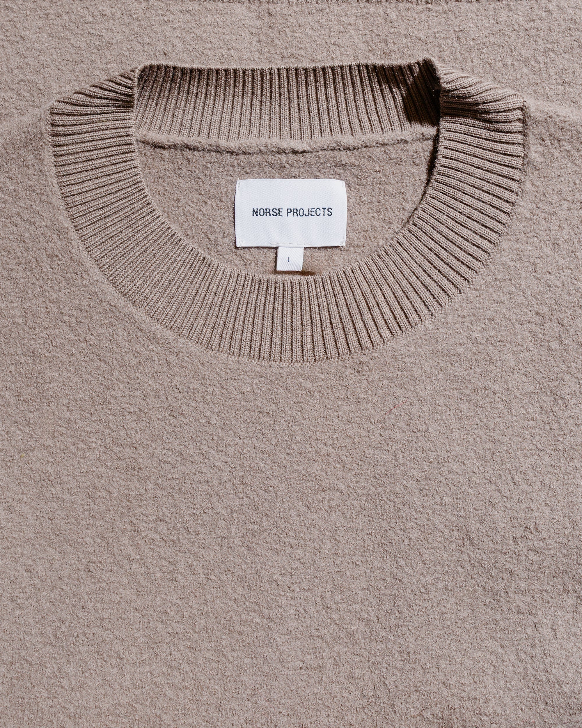 Rom Boiled Wool Crewneck Walnut - 5