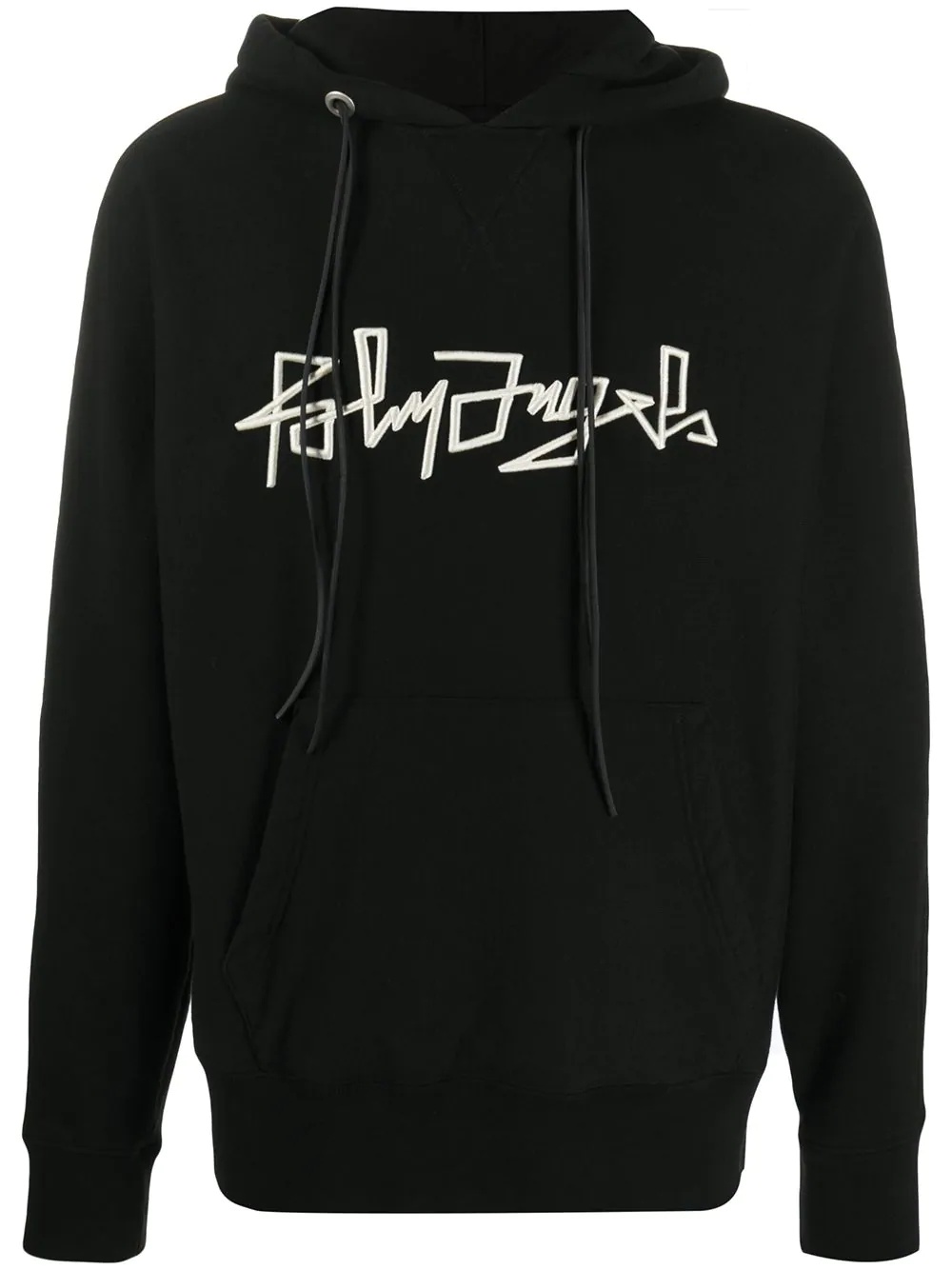 embroidered-logo hoodie - 1