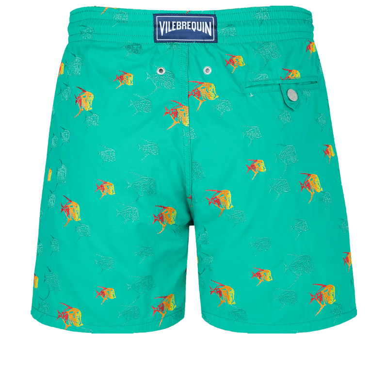 Vilebrequin Men Swim Trunks Embroidered Piranhas - Limited Edition outlook