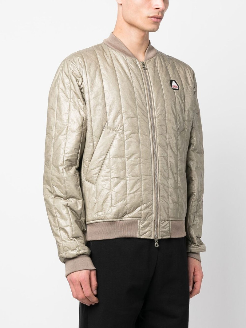 beige quilted bomber jacket 4