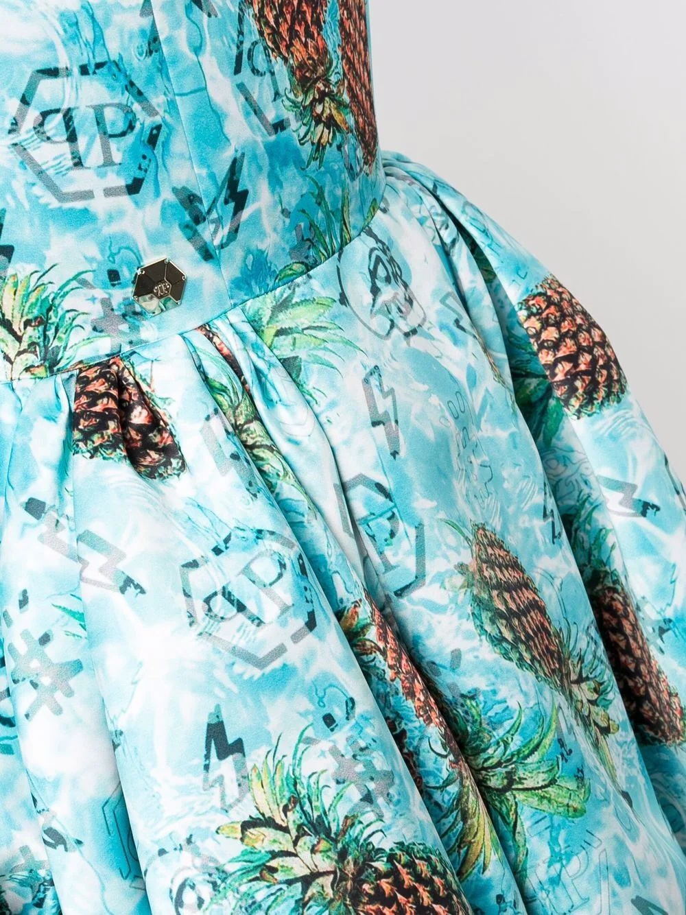 Duchesse pineapple skies-print mini dress - 5