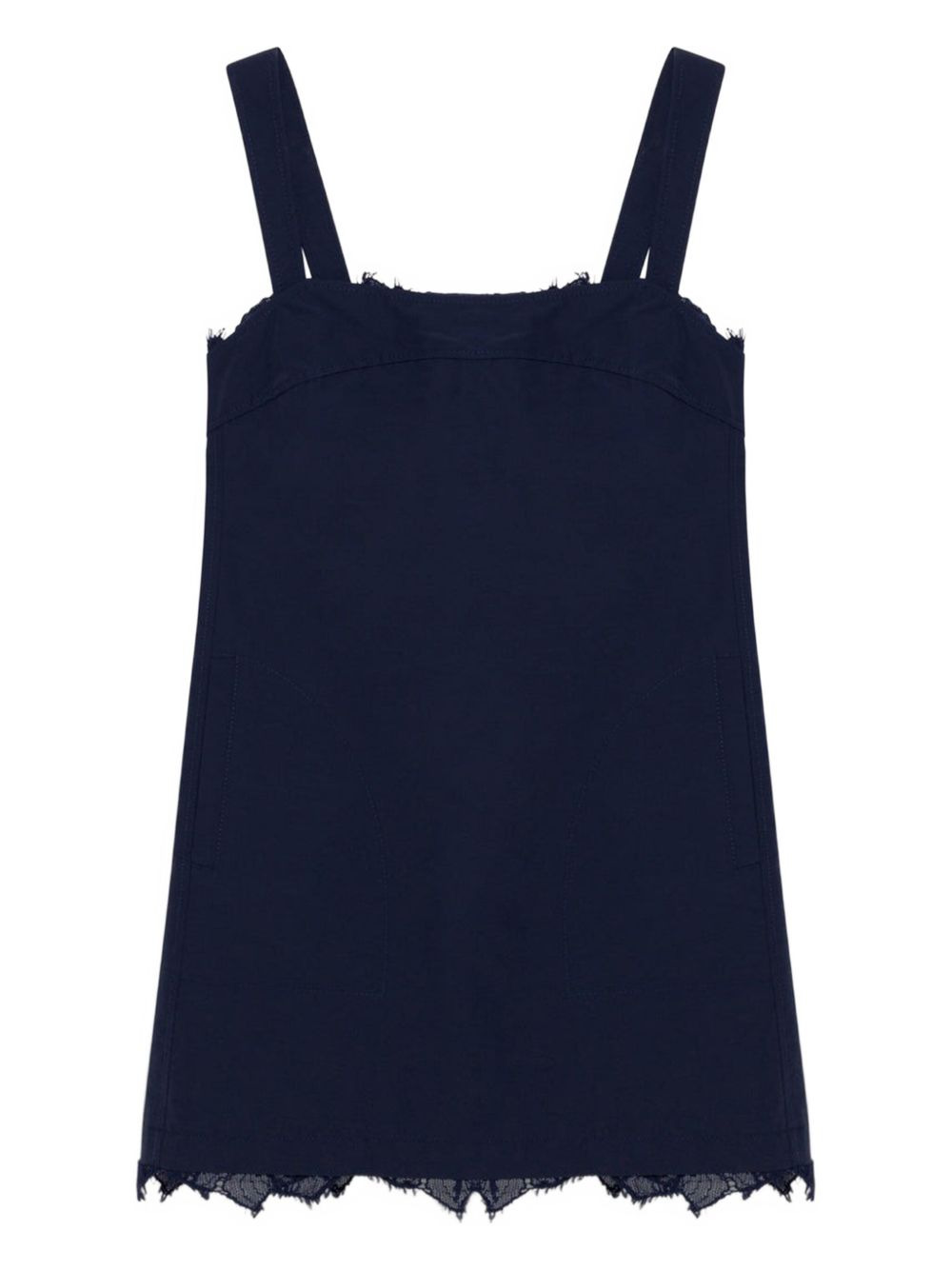 Sloan frayed-hem mini dress - 1