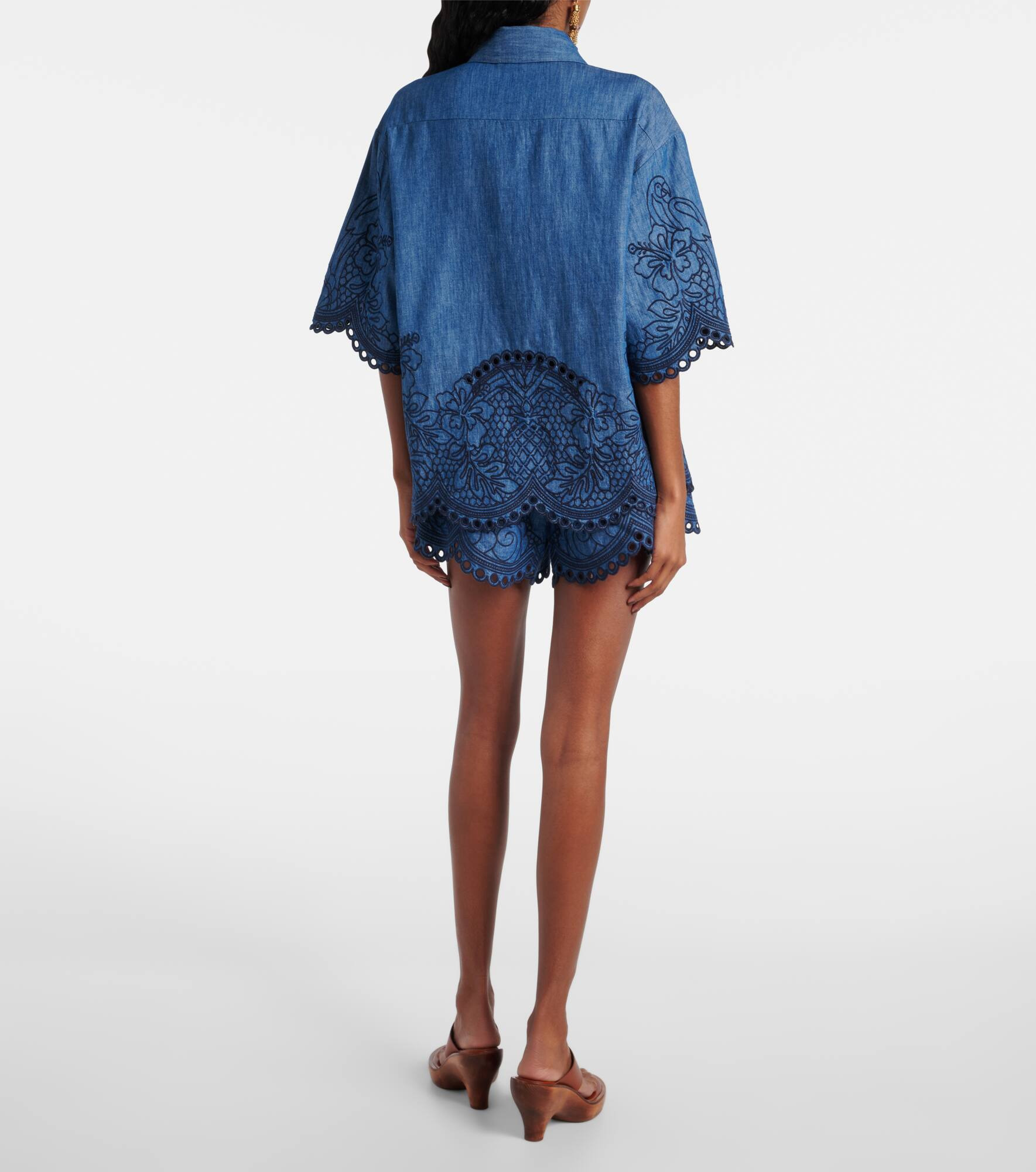 Coco embroidered denim shirt - 3