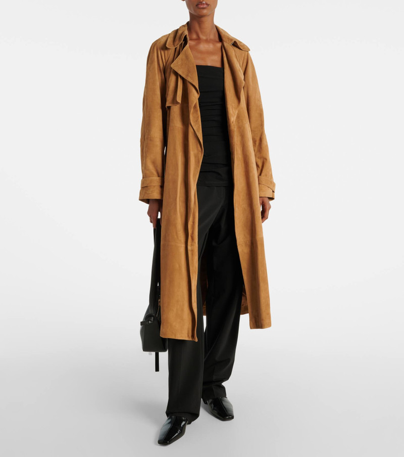 Proenza Schouler Ramona suede trench coat outlook