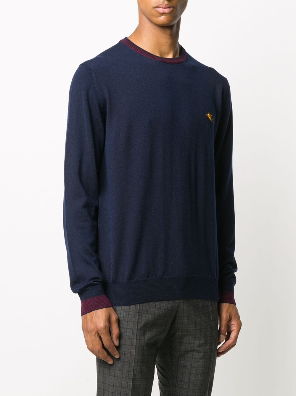 Pegaso embroidery wool jumper - 3