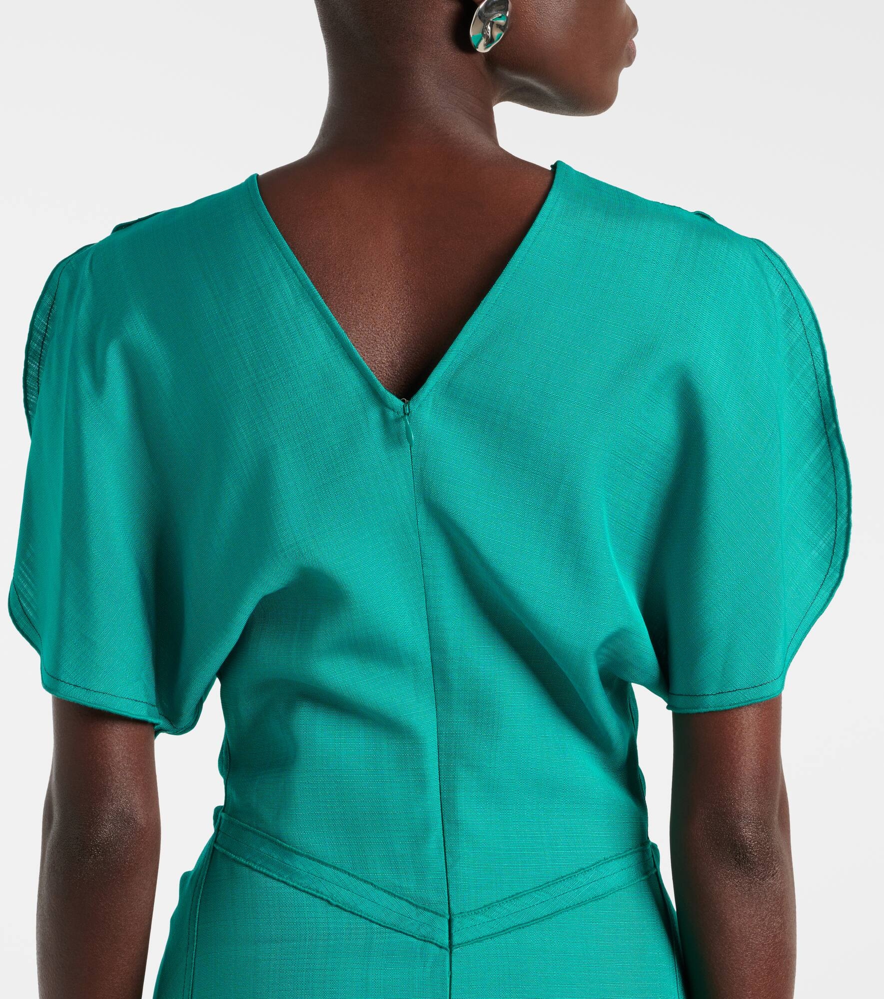 Gathered midi dress - 6