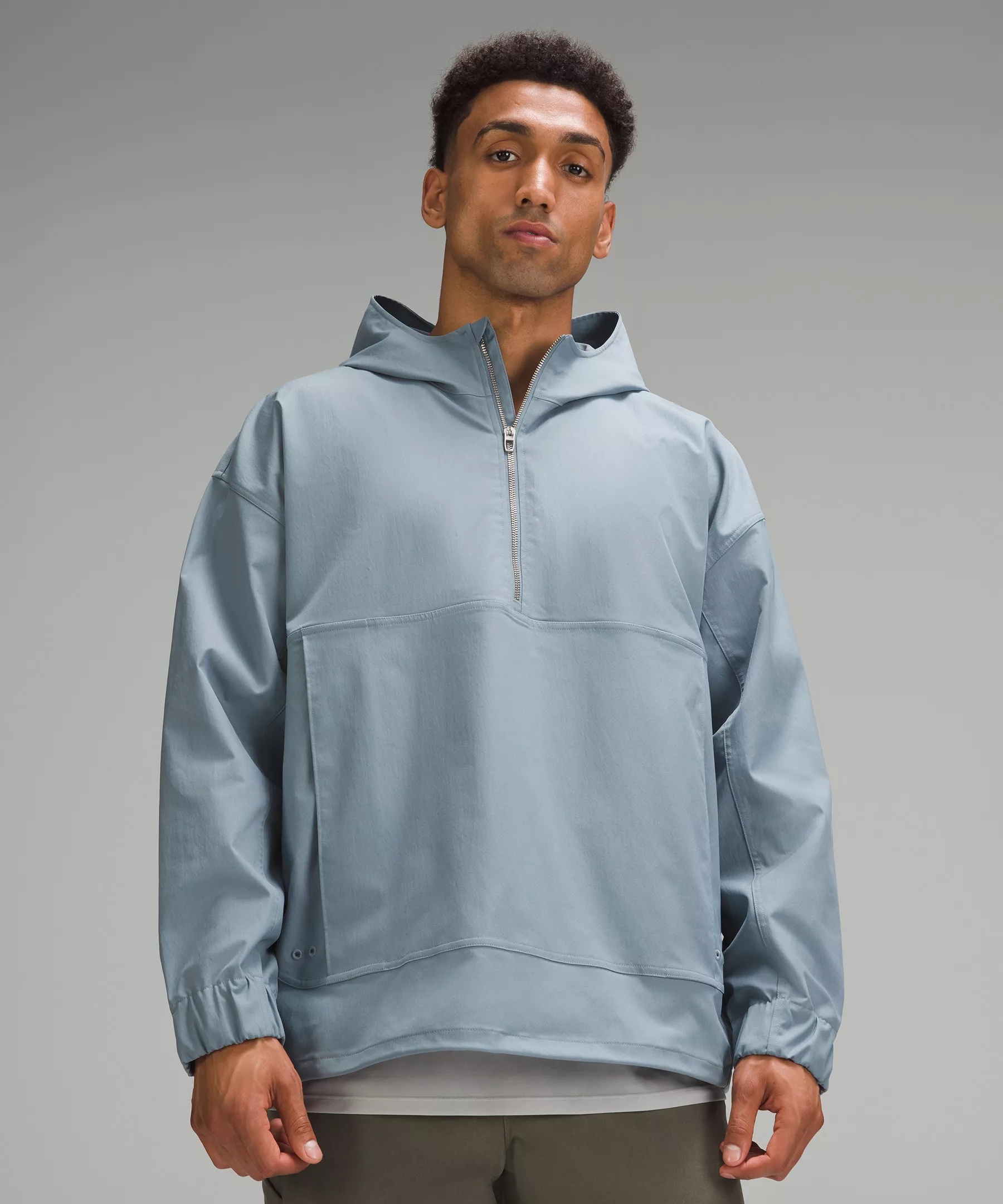 Smooth Twill Half-Zip Anorak - 1