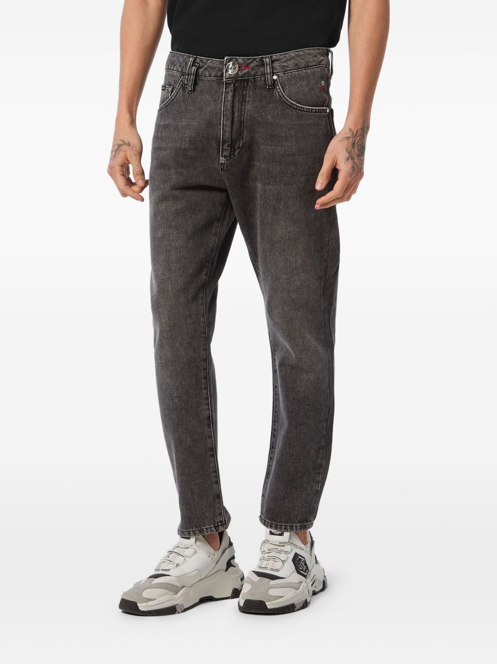Detroit Fit logo-plaque jeans - 2