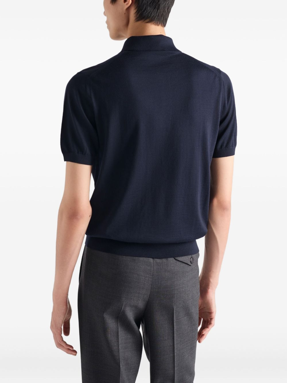 embroidered wool polo shirt - 3