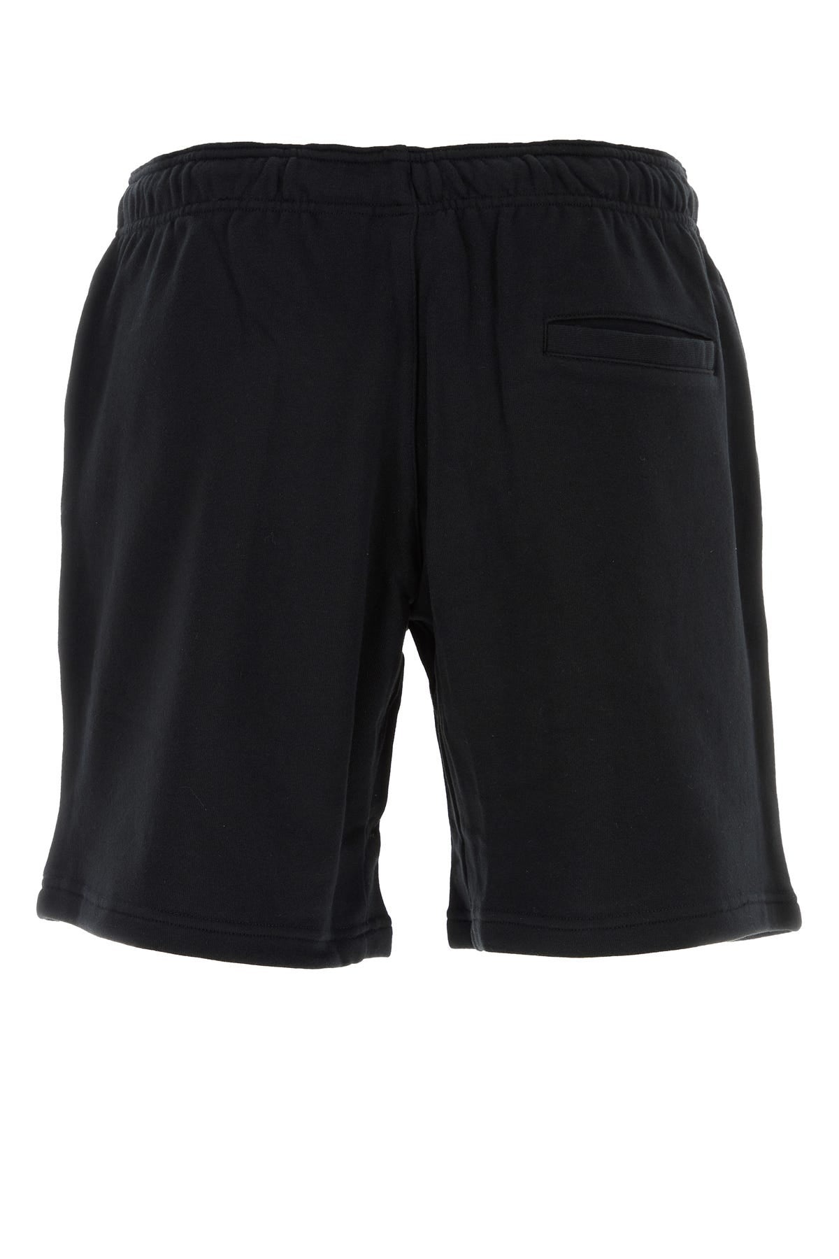Yohji Yamamoto Black cotton bermuda shorts | wananluxury