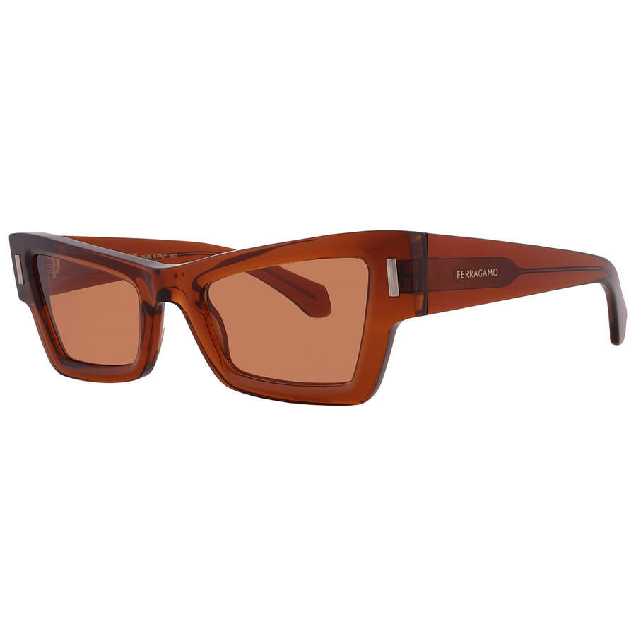 Ferragamo Brown Cat Eye Ladies Sunglasses SF2006S 232 53 - 2