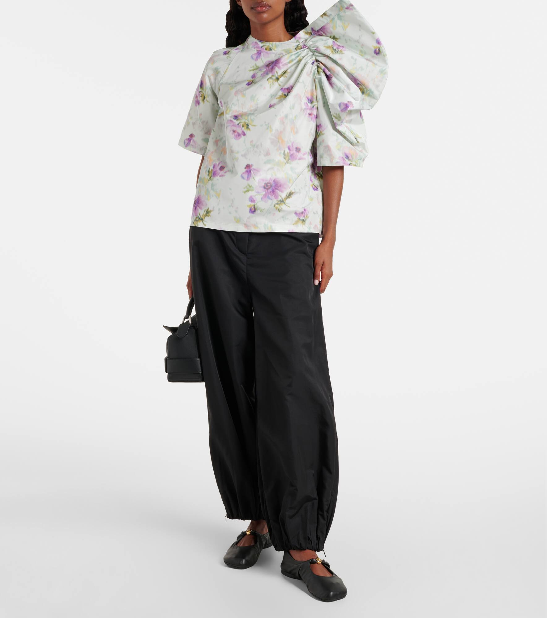 Floral draped top - 2