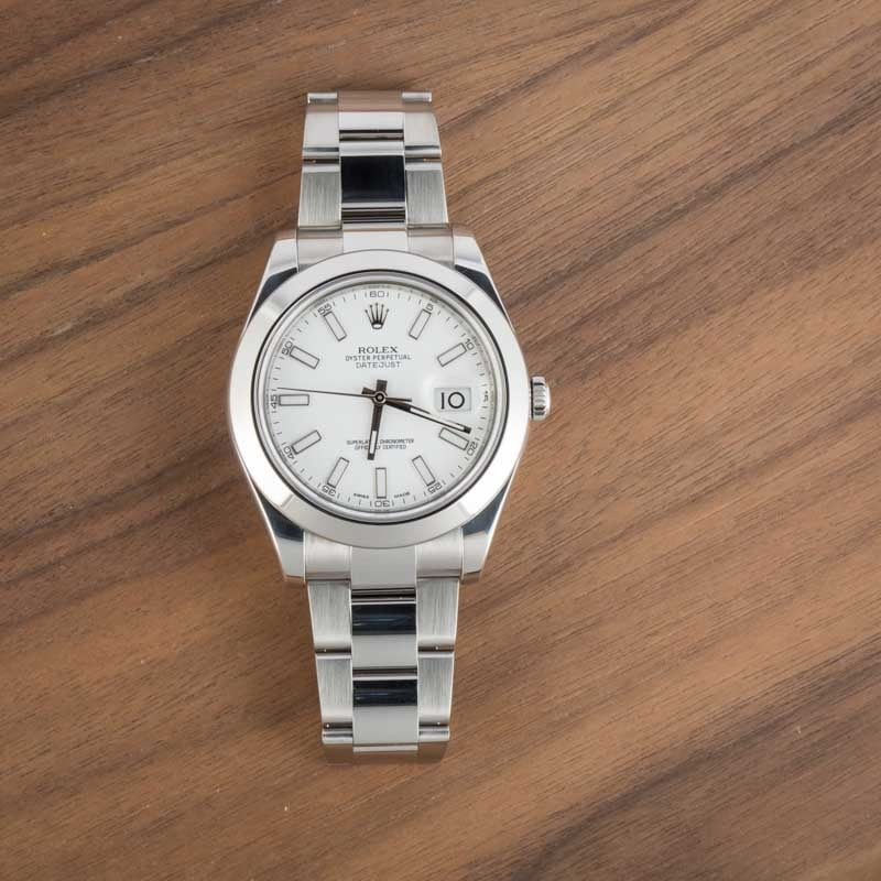 Rolex Datejust II 116300 White Index Dial - 5