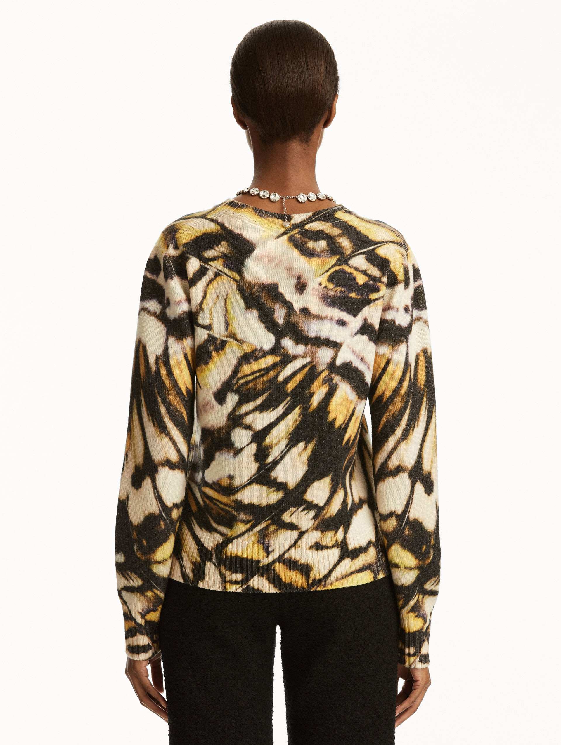 ABSTRACT BUTTERFLY PRINTED PULLOVER - 4