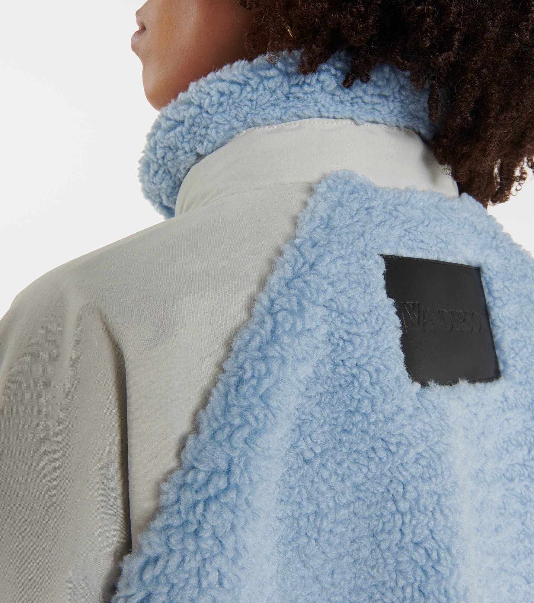 Colorblocked fleece-trimmed jacket - 6
