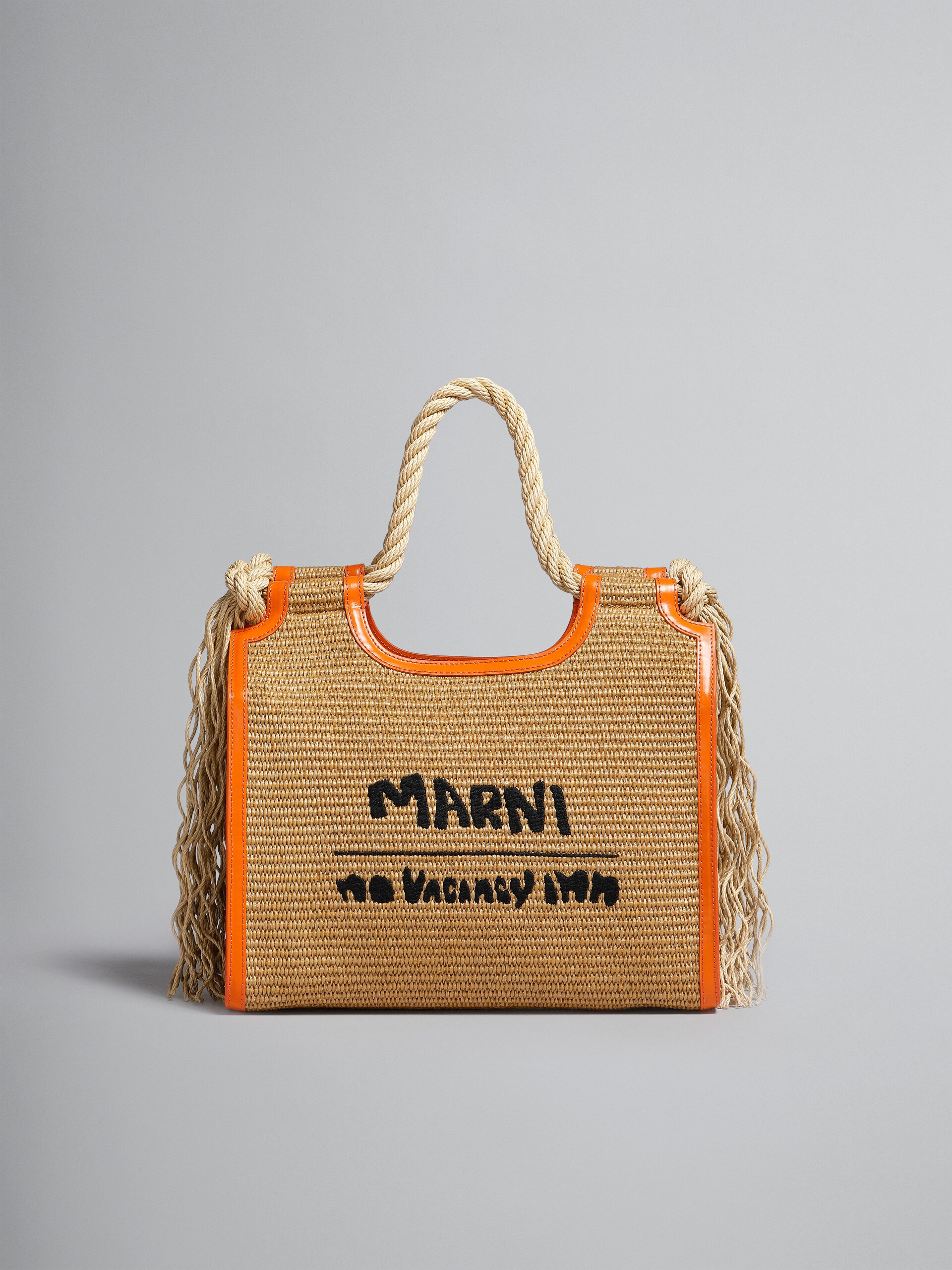 Marni MARNI X NO VACANCY INN - MARCEL TOTE BAG IN RAFFIA