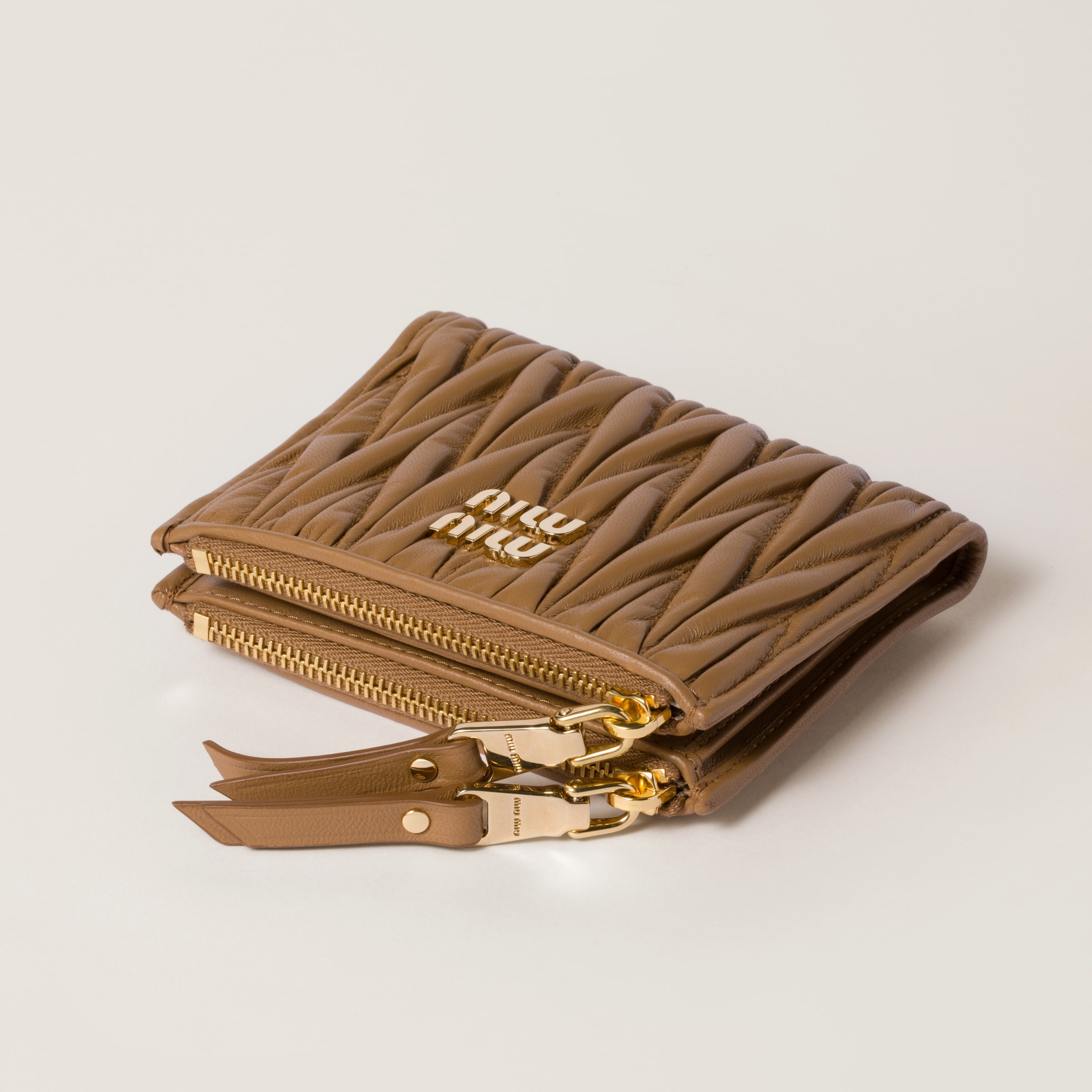 Matelassé nappa leather small wallet - 4