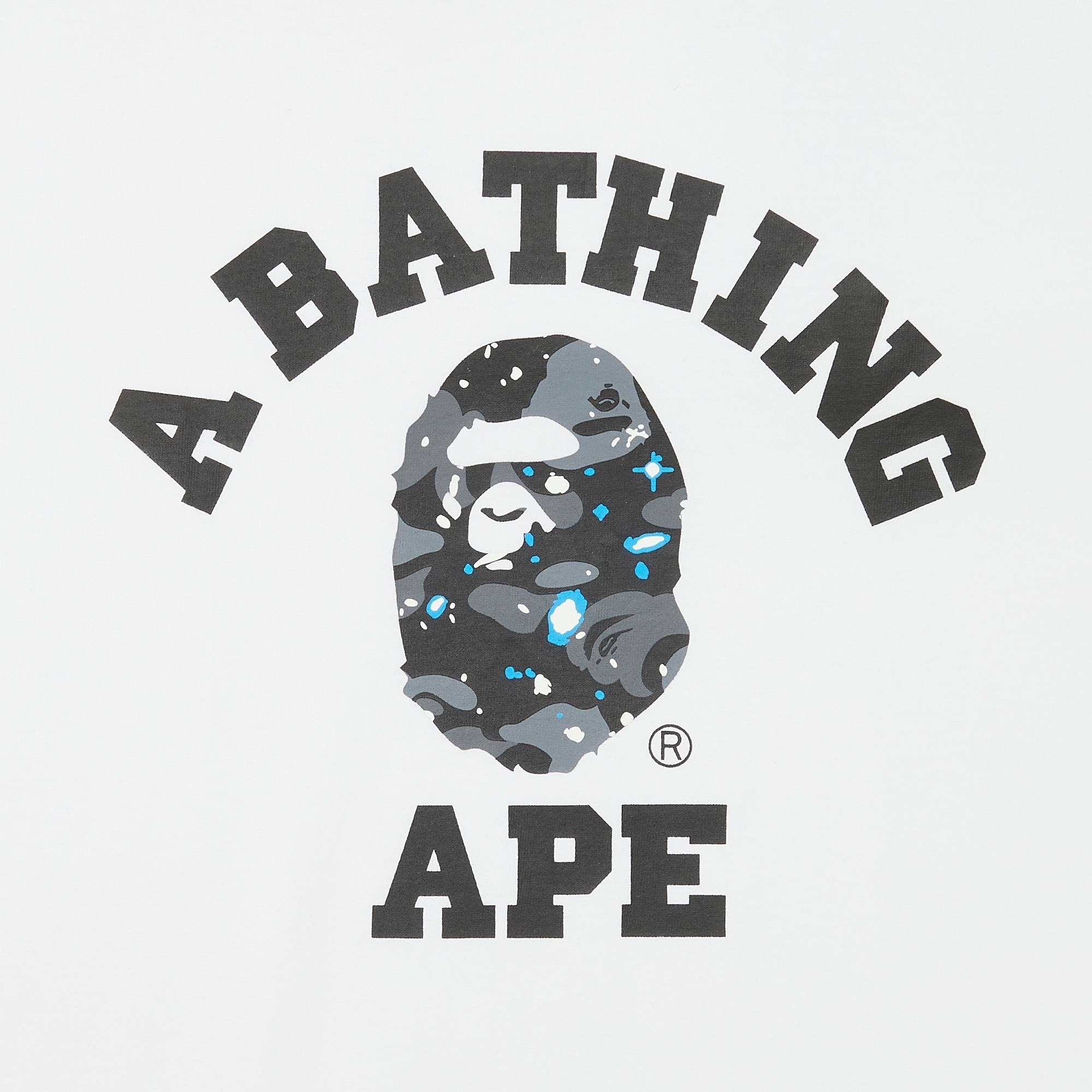 BAPE Space Camo College Tee 'White' - 3