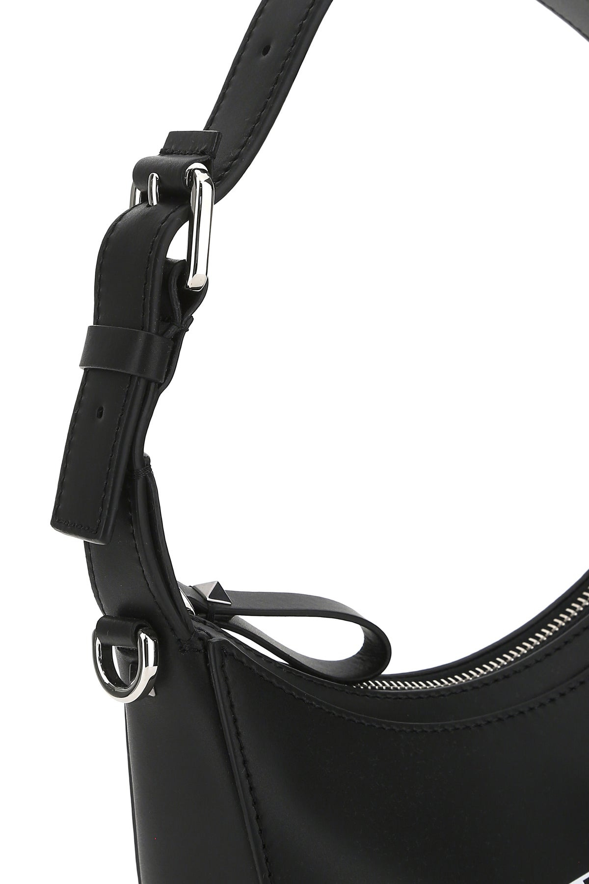Black leather VLTN handbag - 4