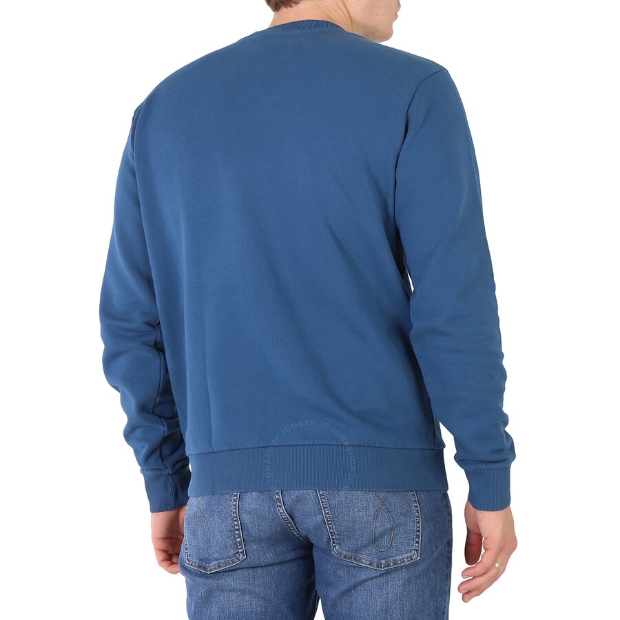 Marcelo Burlon Men's Petrol Blue Tempera Cross Print Sweatshirt - 6