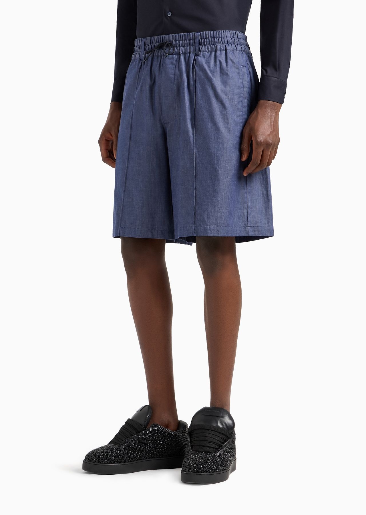Chambray Bermuda shorts with an elasticated waist - 2