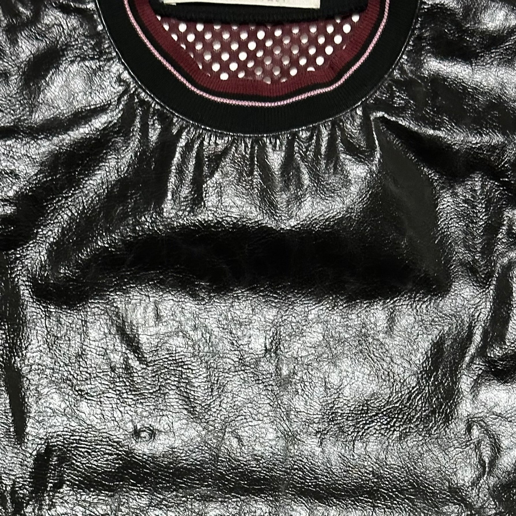 MIU MIU Spring Summer 2000 Patent Leather Mesh Top - 3