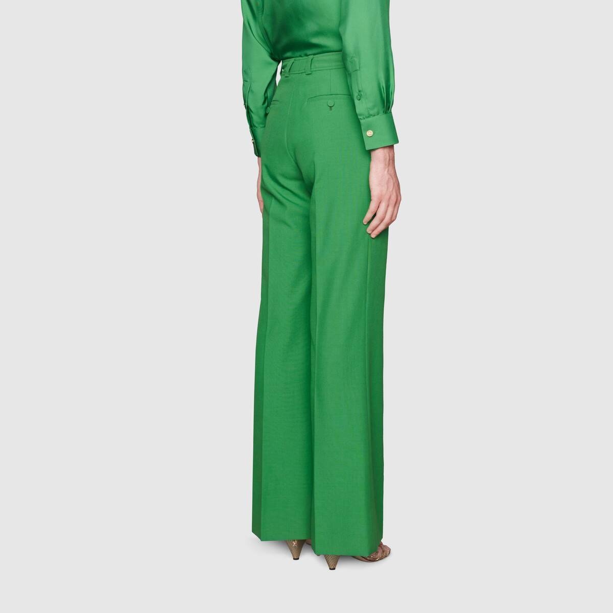 Wool twill flare pant - 4