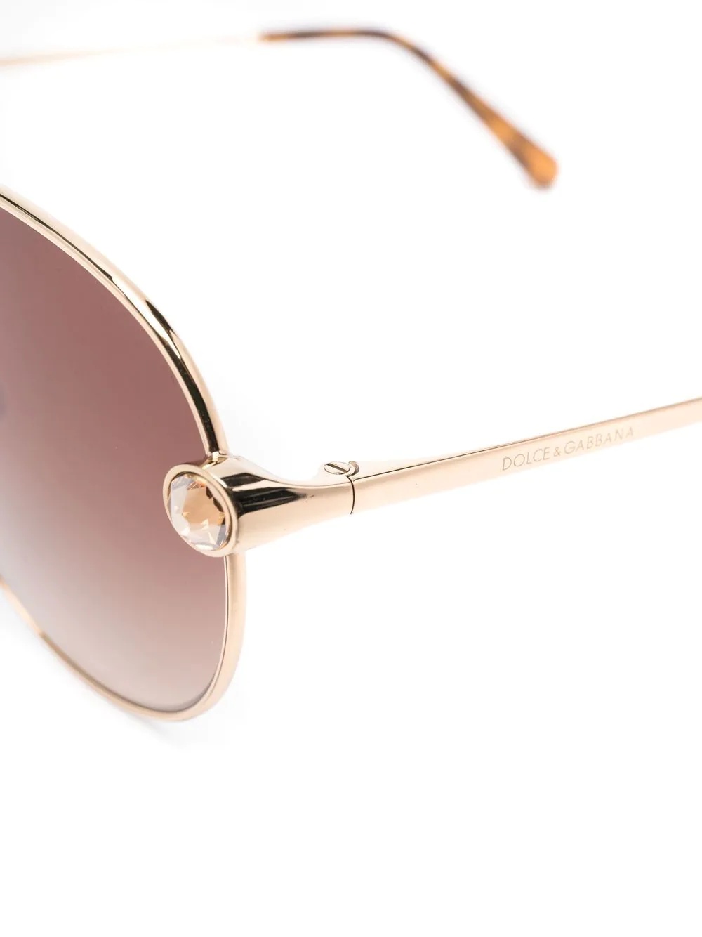 round aviator-frame sunglasses - 3