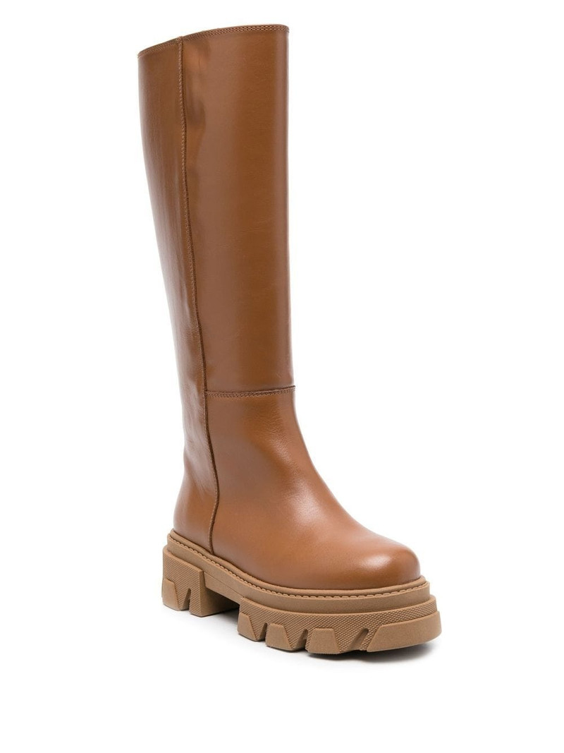 Katiuska leather knee-high boots 2