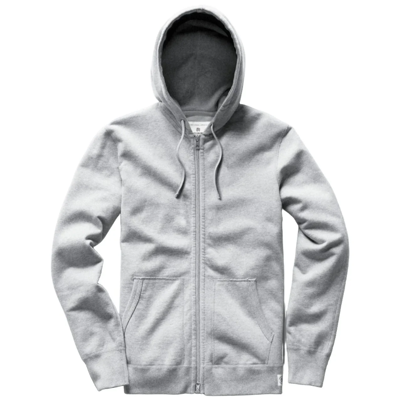 Midweight Terry Full Zip Hoodie Heather Stone - 1