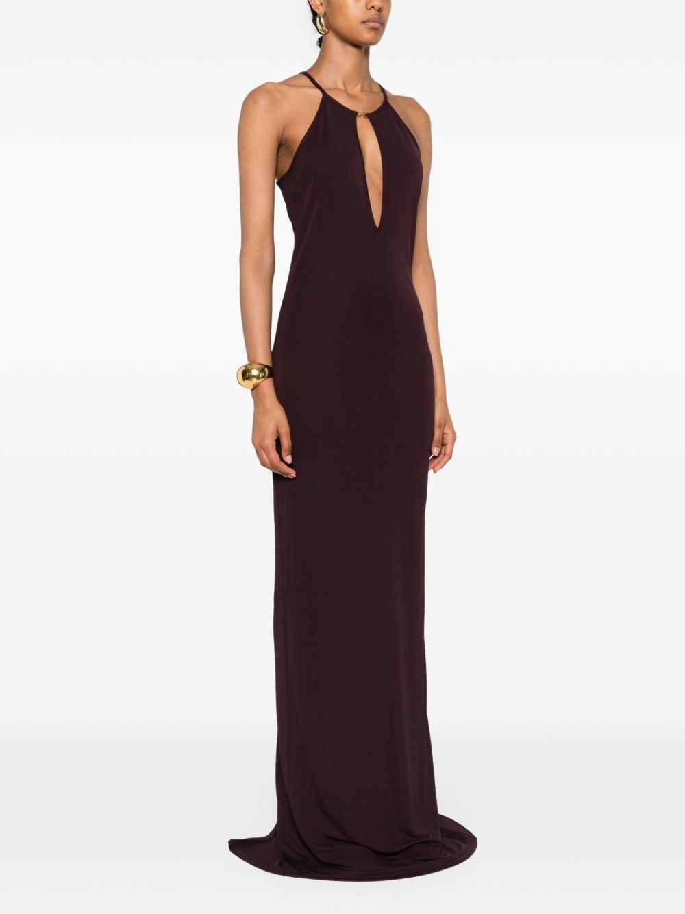 halterneck maxi gown - 3